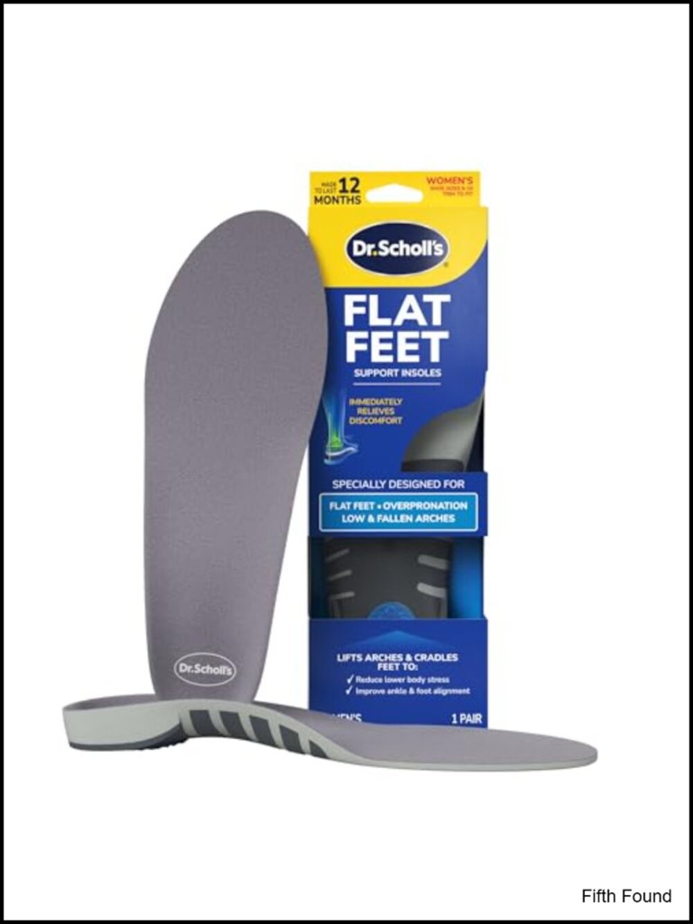 Flat Feet Support Insoles for Women Size 6-10 Arch Support